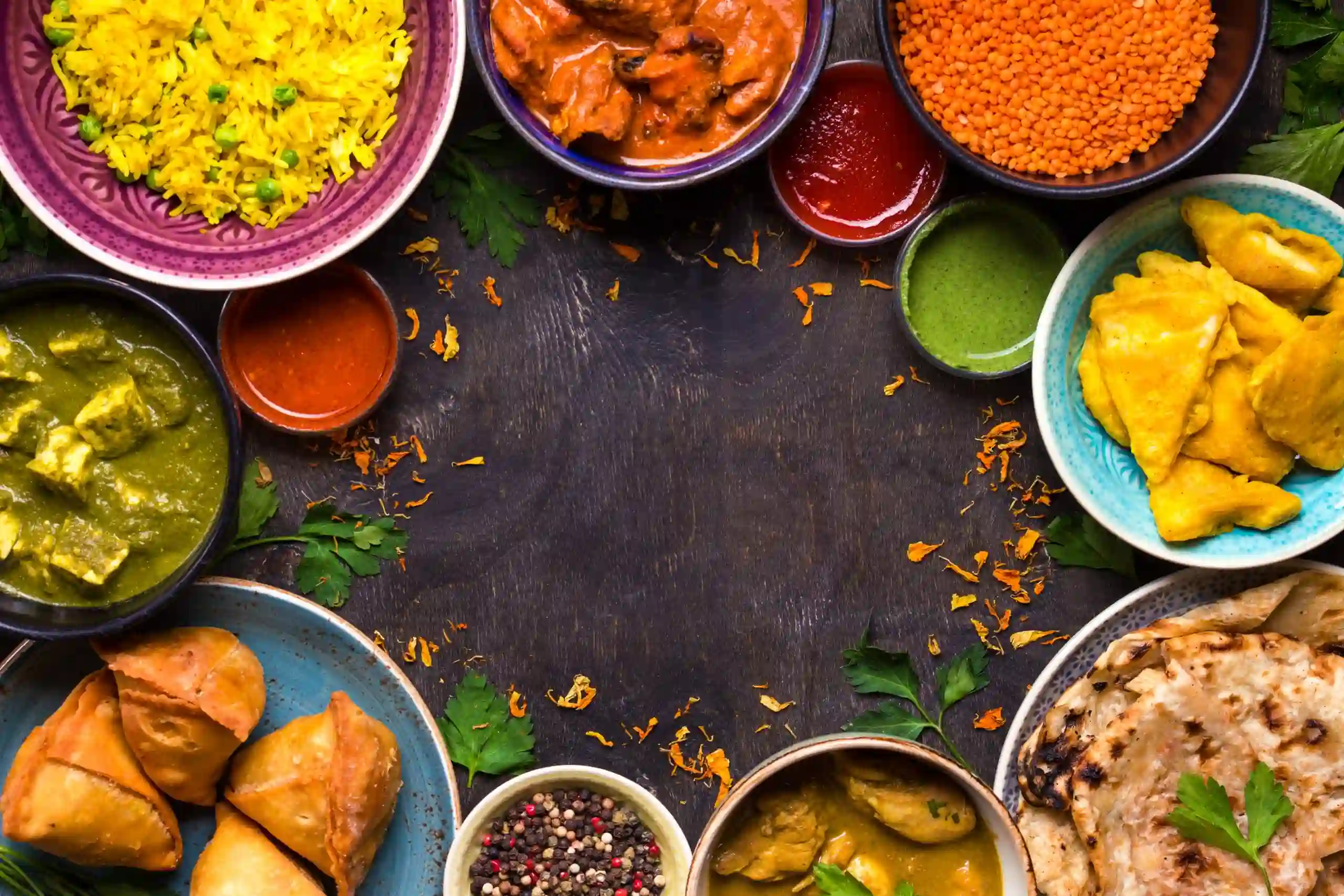 makanan India bahan mentah